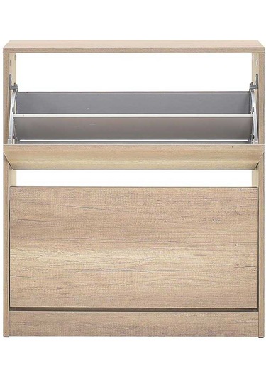 Flat Duo 2 Katlı Geniş Ayakkabılık Açık Ceviz Tori 73x84x26 Cm Gxyxd