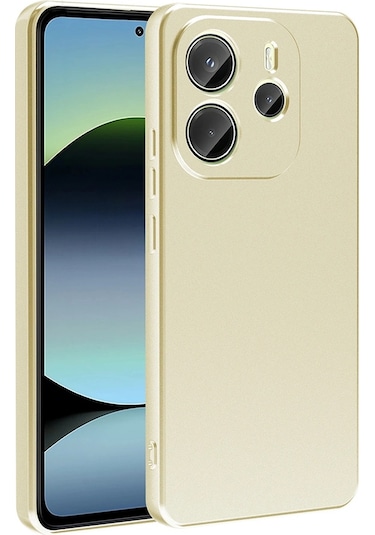 Xiaomi Redmi Note 14 4g Kılıf Zore Premier Silikon Kapak Gold