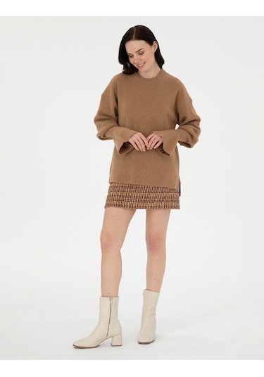 Pierre Cardin Kadın Camel Kazak /triko 50296484-vr015 CAMEL