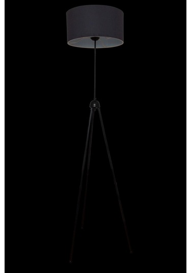 Silindir Başlıklı Antrasit Metal Lambader