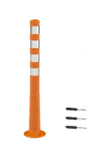 5 Adet Turuncu Renk Otopark Düzenleyici 100 Cm Eco Delinatör Zeplin