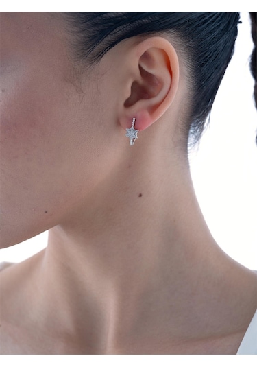 Nochediamond 0,21 Karat Yıldız Pırlanta Küpe-553