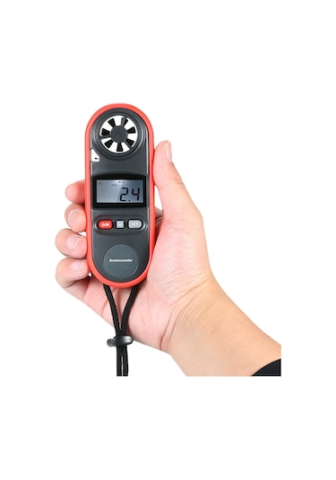 Springsun Mini Dijital Anemometre El Tipi Rüzgar Hızı Ölçüm Cihazı Wt816a Pilsiz