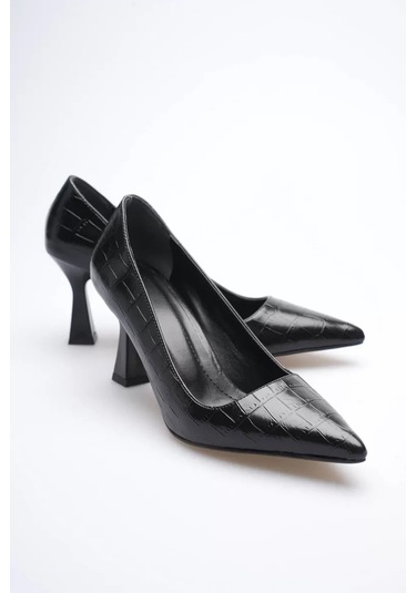 Trendella Siyah Kroko Topuklu Kadın Stiletto Tr20ms02f