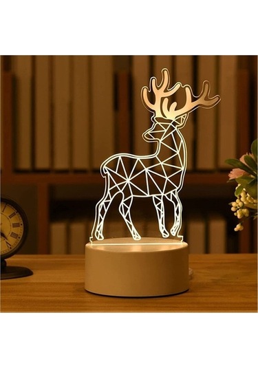 Dancemonkey 3d Lamba İçin Akrilik Usb Led Gece Işıkı Noel Partisi 2