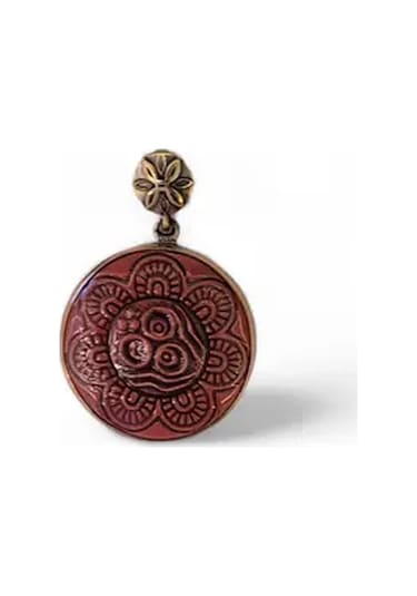 Hedea Bronz Serenat Bronz Çini Taşlı Çelik Zincir Kolye Kahverengi