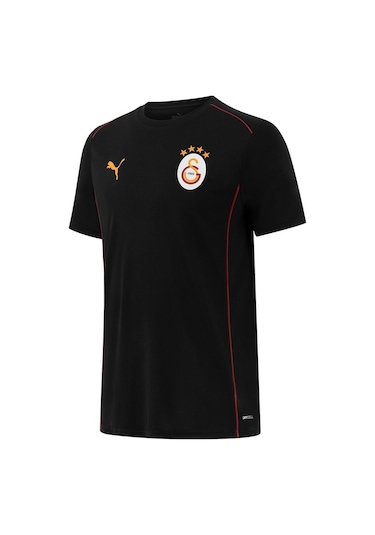 Galatasaray Lisanslı 2024/25 Sıfır Yaka Siyah Antrenman T-shirt + Bileklik Set Hediyelik Ahşap Kutulu Siyah - Bej
