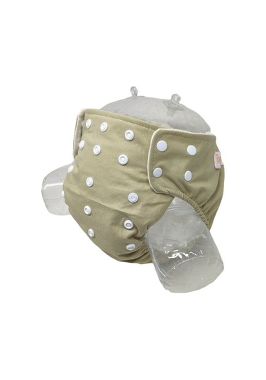 Baby Ybb Yıkanabilir Bebek Bezi Cepli Haki Renk Çıt Çıtlı 8kg-18kg Standart