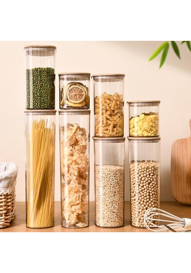 Hava Geçirmez Gıda Saklama Kabı Kapaklı Kapalı Kavanoz Büyük Kapasiteli Bpa İçermez Diğer
