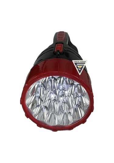 Power 21 Led 3w Kamp Avcı Balıkçı Şarjlı El Feneri Işıldak Siyah