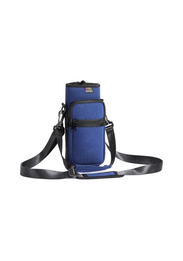 Nuovoware Su Şişesi Taşıyıcı Çanta, 25 Oz/32 Oz Şişe Kese Tutucusu, Ayarlanabilir Omuz El Kayışı 2 Cep Askı Neopren Sleeve Spor Su Şişesi Aksesuarlar Yürüyüş İçin Kamp Büyük Koyu Mavi Yürüyüş İçin Koyu Mavi