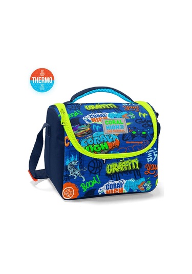 Coral High Kids Saks Grafiti Desenli Thermo Beslenme Çantası 11767