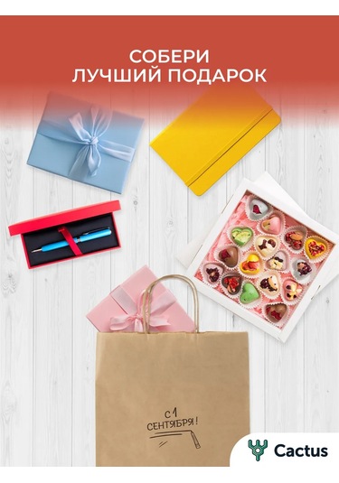 Cactus 1 Eylül İçin Süslenmiş Dekoratif Kraft Hediye Poşetleri, Kağıt 478495137