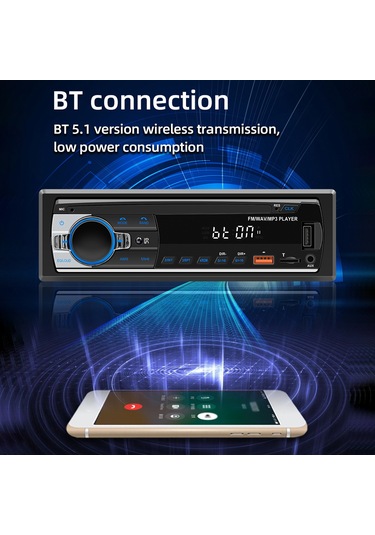 Skycity Oto Mp3 Çalar Jsd-530l: Bt 5.1, 45w 4 Çıkış, Fm Radyo, Karta Takılabilir, Kontrol Paneli Modifikasyonu Şarj Aleti Ve Pil Yok