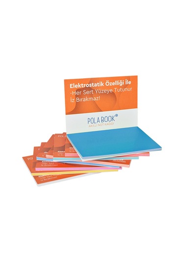 Elektrostatik Yapışkanlı Akıllı Not Kağıdı 7x10 Cm 50 Sayfa Pratik Ofis Not Defteri Mavi