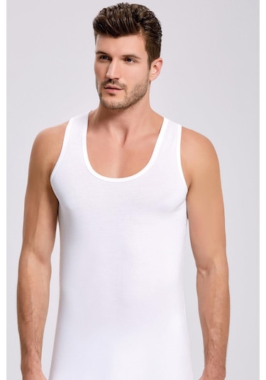 İlke Erkek Bambu Likralı Askılı Atlet 1608 - 1 Adet 001