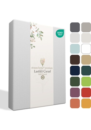 Home Premium Lastikli Çarşaf %100 Pamuk Tek Kişilik / Çift Kişilik Özel Penye Oeko-tex Antrasit / Koyu Gri Antrasit - Koyu Gri