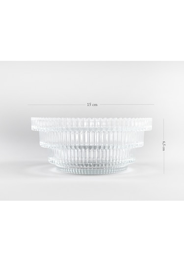 1 Adet Salata Sunum Kasesi Cam Küçük Boy 15 Cm