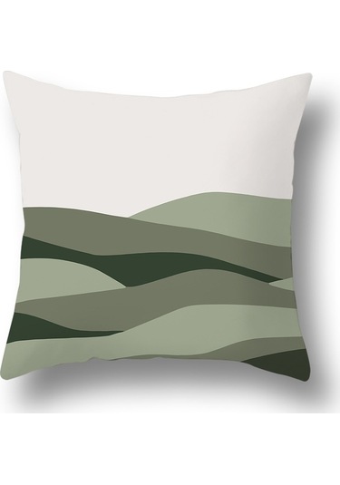 Kuzey Avrupa Geometrik Keten Yastık 50 50cm-39 Ekru