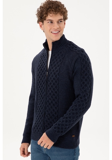 U.s. Polo Assn. Erkek Lacivert Hırka Triko 50294136-vr033 Lacivert