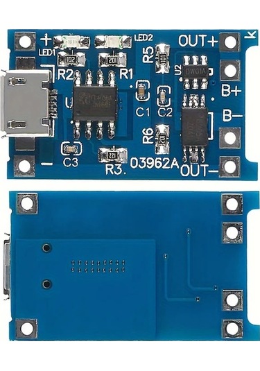 Cordial 10 Adet Mikro-10 5v 1a 18650 Lityum Pil Şarj Kartı Tp4056 Tip C Mikro Usb Şarj Modülü Koruma