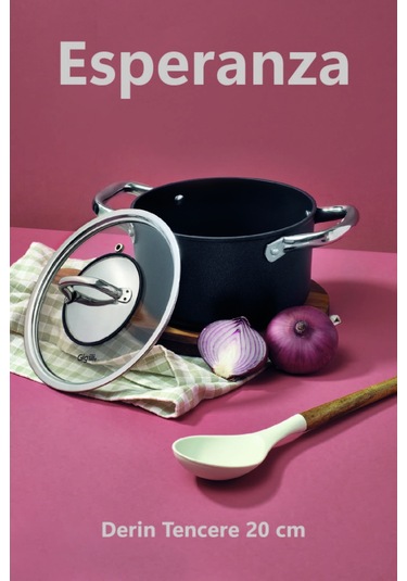Esperanza 20 Cm Derin Tencere Siyah Siyah