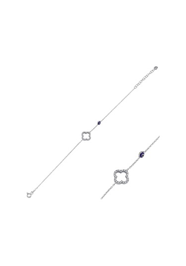 925ayar Gümüş Göz & Yonca Zirkon Taşlı Bileklik