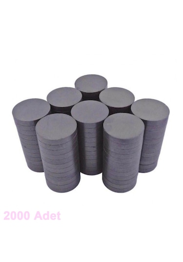 Ferrit Mıknatıs Oxit Magnet Çap 10 Mm Kalınlık 3 Mm Yuvarlak Kömür - 2.000 Adet