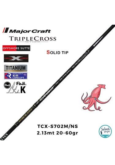 Major Craft Triple Cross Tcx-s702m/ns Offshore Sutte 2.13mt 20-60gr 2p Kalamar Spin Kamış