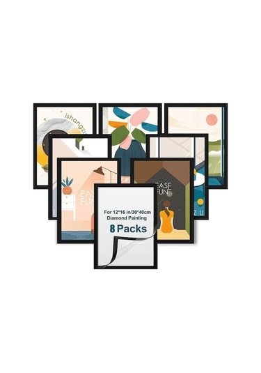 Novahub Siyah Hafif Resim Çerçevesi İnce Esnek Resim Koruması 25 25cm