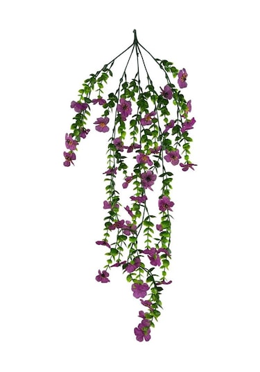 Yapay Çiçek Lila Sarkan Mineli Okaliptus Şimşir Yapay Sarmaşık 5dal 60cm Mor