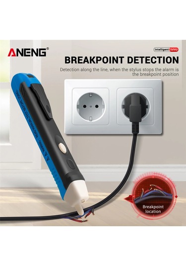 Aneng 1ac-d Elekik Test Kalemi Dijital İndüksiyon 90-1000v Gerilim Dedektörü Yellow Fransa &