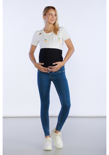 Bpf Koyu Mavi Slim Fit Hamile Pantolon-koyu Mavi