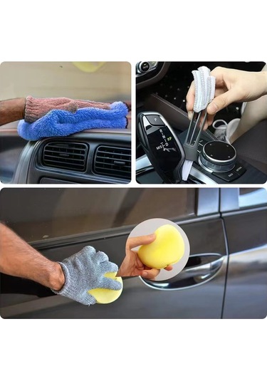 Yaozixa 40 Parçalı Elektrikli Matkap Fırçası İç Klima Çıkışı Temizleme Fırçası Araba Lastiği Temizleme Araba Yıkama Fırçası Cila