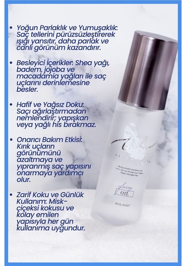 Cosmetex Roland Airy&easy Saç Bakım Yağı