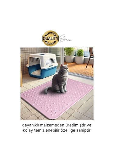 Svein Evcil Hayvan Tuvalet Önü Paspası Silikon Mama Kum Matı