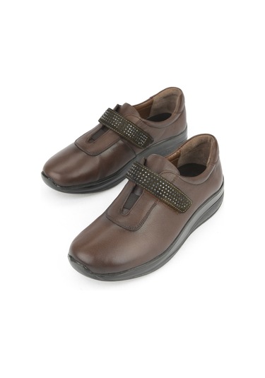 Ziya, Kadın Hakiki Deri Konfor Ayakkabı 15355z2417 Kahve 15355z2417 300 Kahve