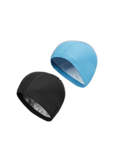 2 Adet Yüzme Bonesi Havuz Yüzme Yetişkinler İçin Yüzme Bonesi Yum Mavi - Siyah