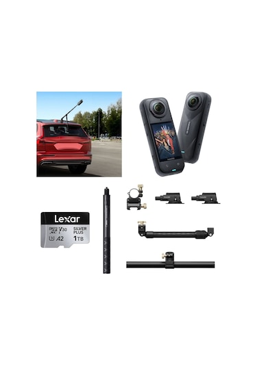 X5 Aksiyon Kamerası - Racing Araç Kit 1 Tb Siyah