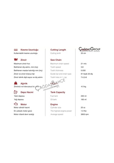 Agromec Cs2500 Motorlu Testere - Budama  Motoru