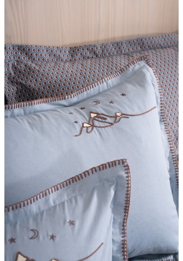 Puffy Haus Çift Kişilik Ranforce Nevresim Takımı - Mavi MAVI