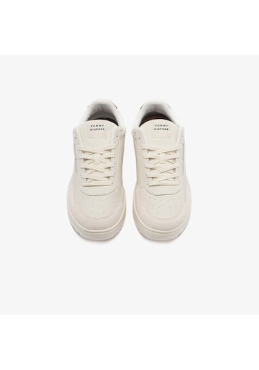 Tommy Hilfiger Deri Logolu Erkek Bej Sneaker Fm0fm05467 Bej