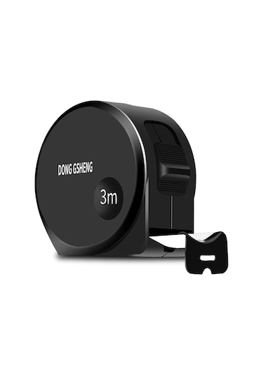 Dong Gsheng Yüksek Hassasiyetli Ev Kullanımı Çelik Yardımcı Terazi Kalınlaştırılmış Ölçüm Bandı, Model: Siyah Kabuk Beyaz Buzlu 3m X 16mm