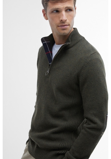 Barbour Holden Half Zip Kazak Ol91 Olıve Marl-ol91 Olıve Marl Haki