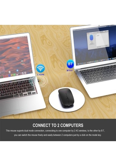 Dancemonkey Şarj Edilebilir Kablosuz Mouse, 3 Hızlı Dpı, Sessiz Tasarım, Type-c, Taşınabilir Optik Optik