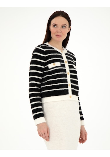 Pierre Cardin Kadın Siyah Hırka Triko 50296328-vr046 Siyah