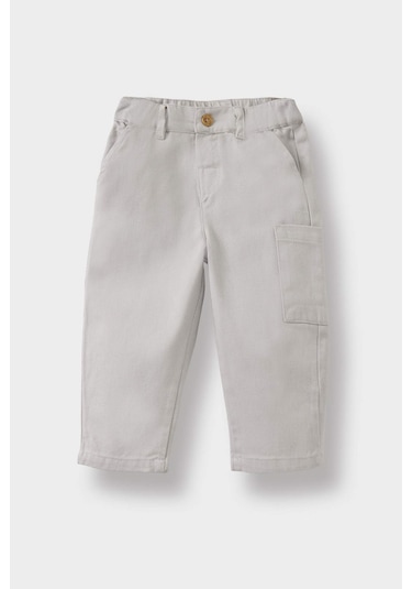 Defacto Erkek Bebek Esnek Bantlı Paça Gabardin Pantolon F5129a525augr470 Gri