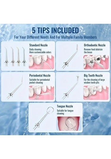 Willowhaven Beyaz Kablosuz Taşınabilir Su Diş İpi Ve Kuvars Diş Çubuğu Şarjlı Ağız Duşu
