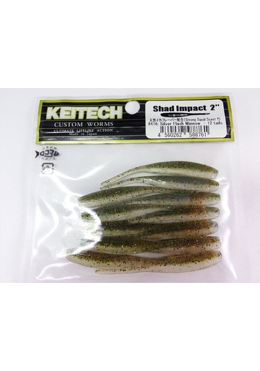 Keitech Shad Impact 5Cm (2") -416 Silver Flash Minnow Kokulu Sili