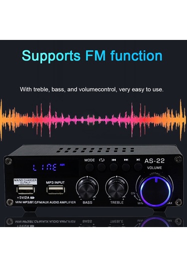 Teltree 12v Bluetooth Oto Ve Ev Güçlendirici, 30w+30w, Alüminyum, 20-20khz Frekans Aralığı, Avrupa Şarj Aleti